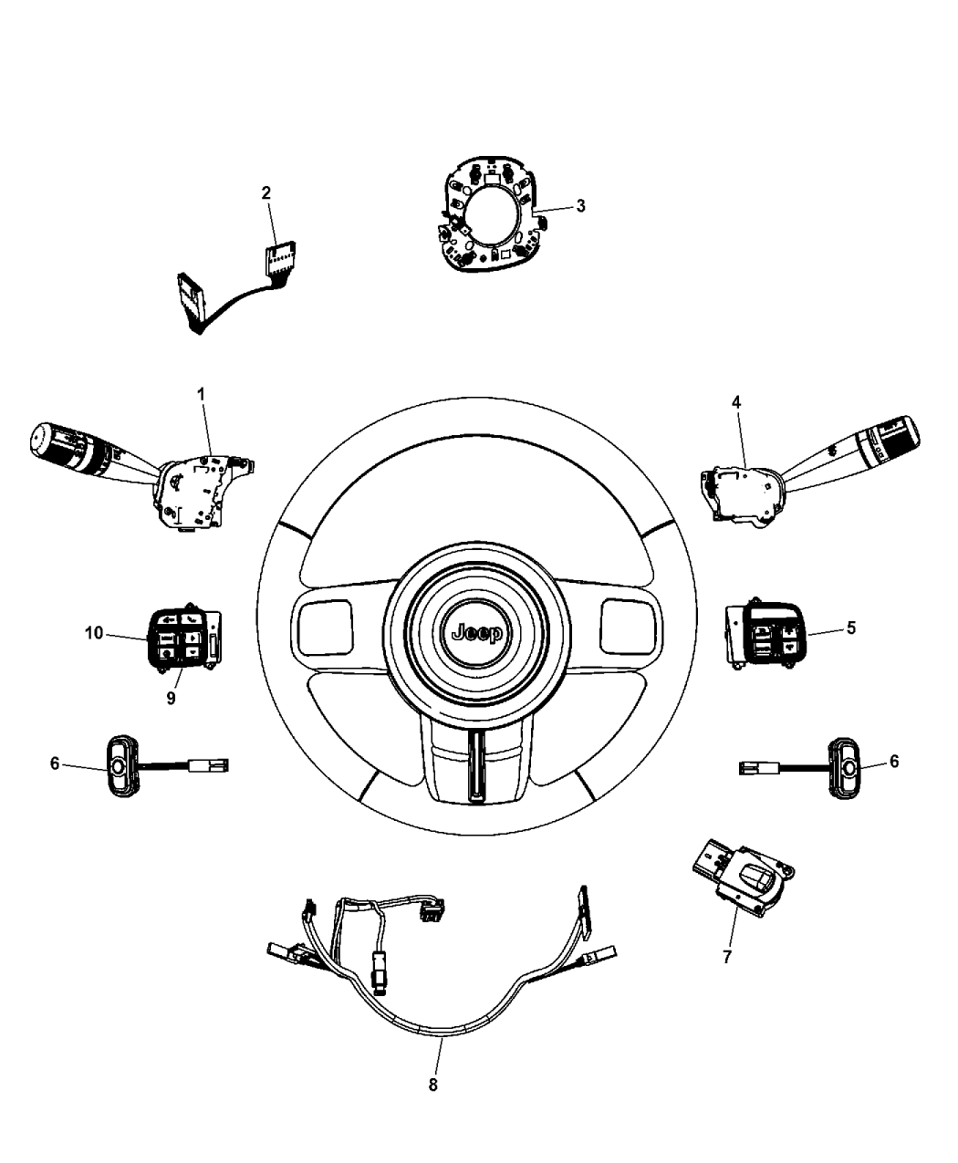 2015 jeep wrangler steering wheel controls