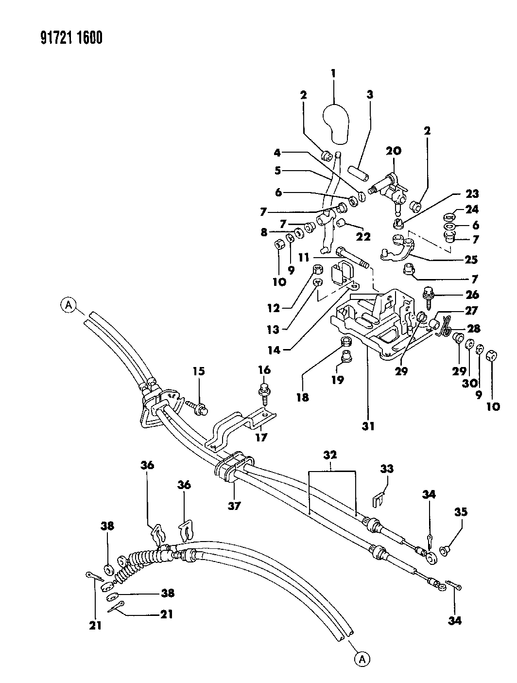 1991 Dodge Stealth Controls, Shift - Mopar Parts Giant