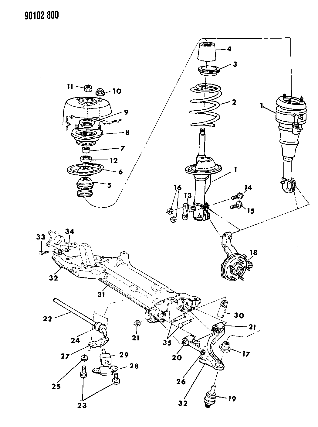 1990 Chrysler New Yorker Fifth Avenue Suspension - Front