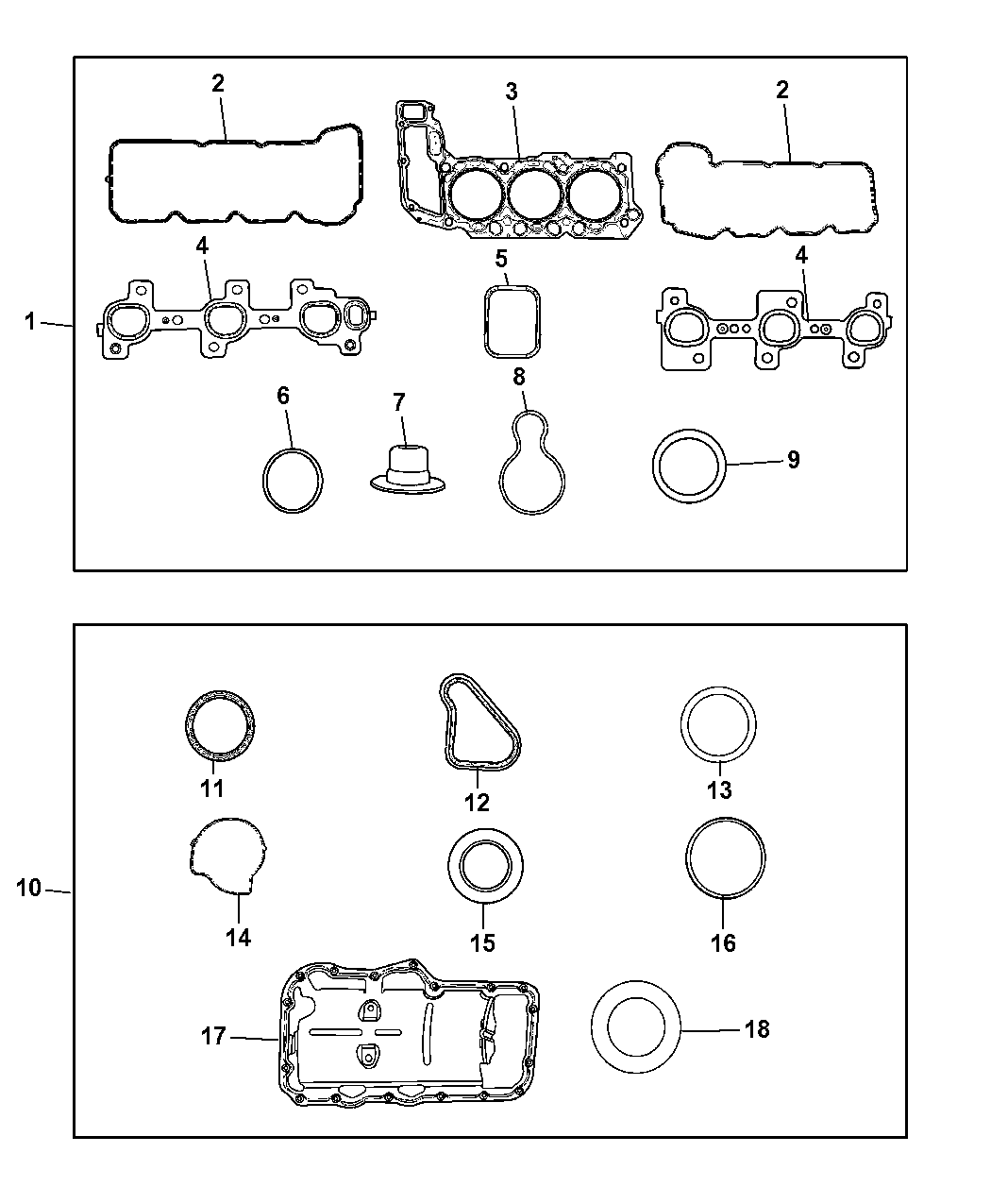 2011 Jeep Liberty Engine Gasket Kits - Mopar Parts Giant