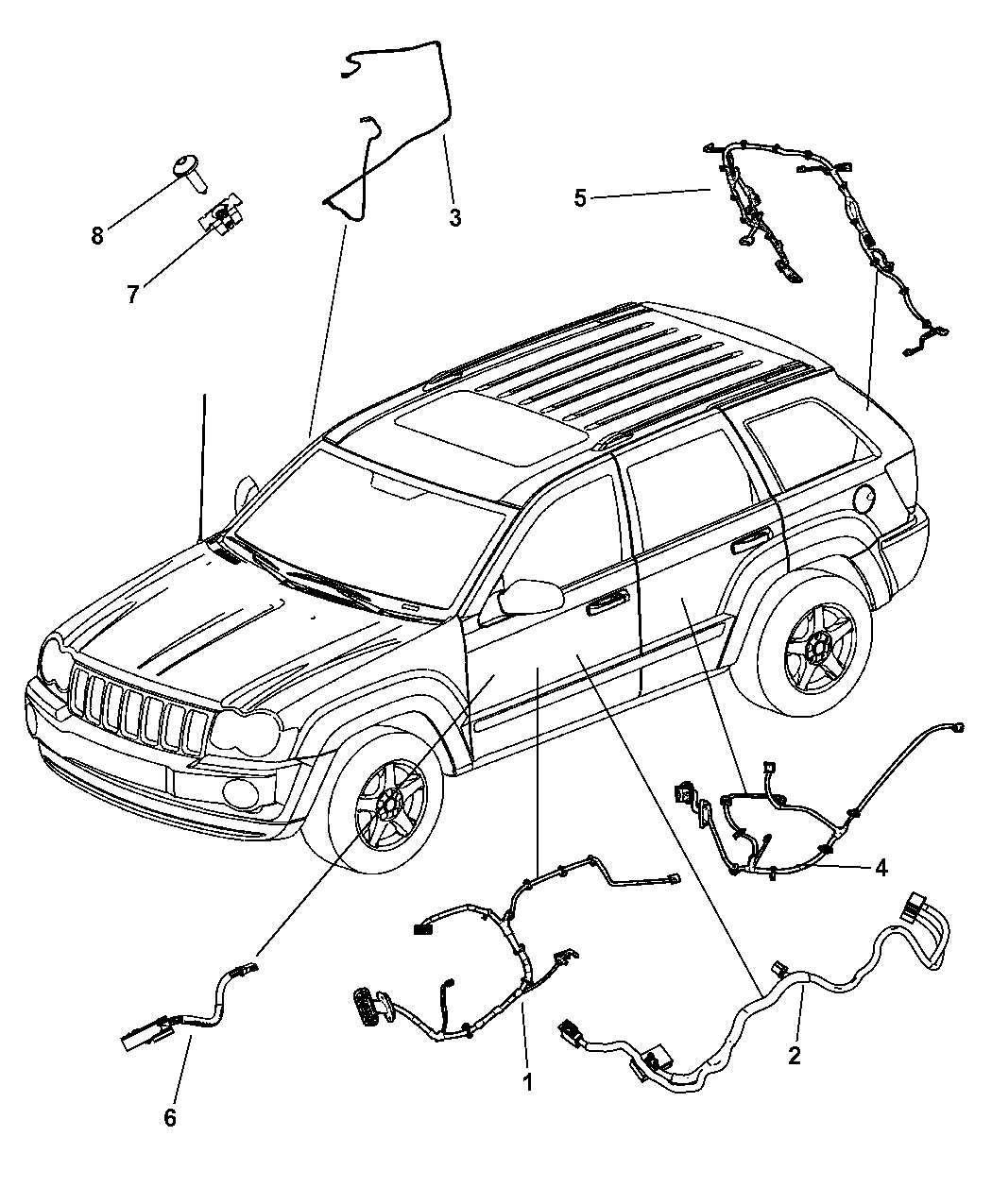 68087563AA - Genuine Dodge WIRING-DOOR JUMPER