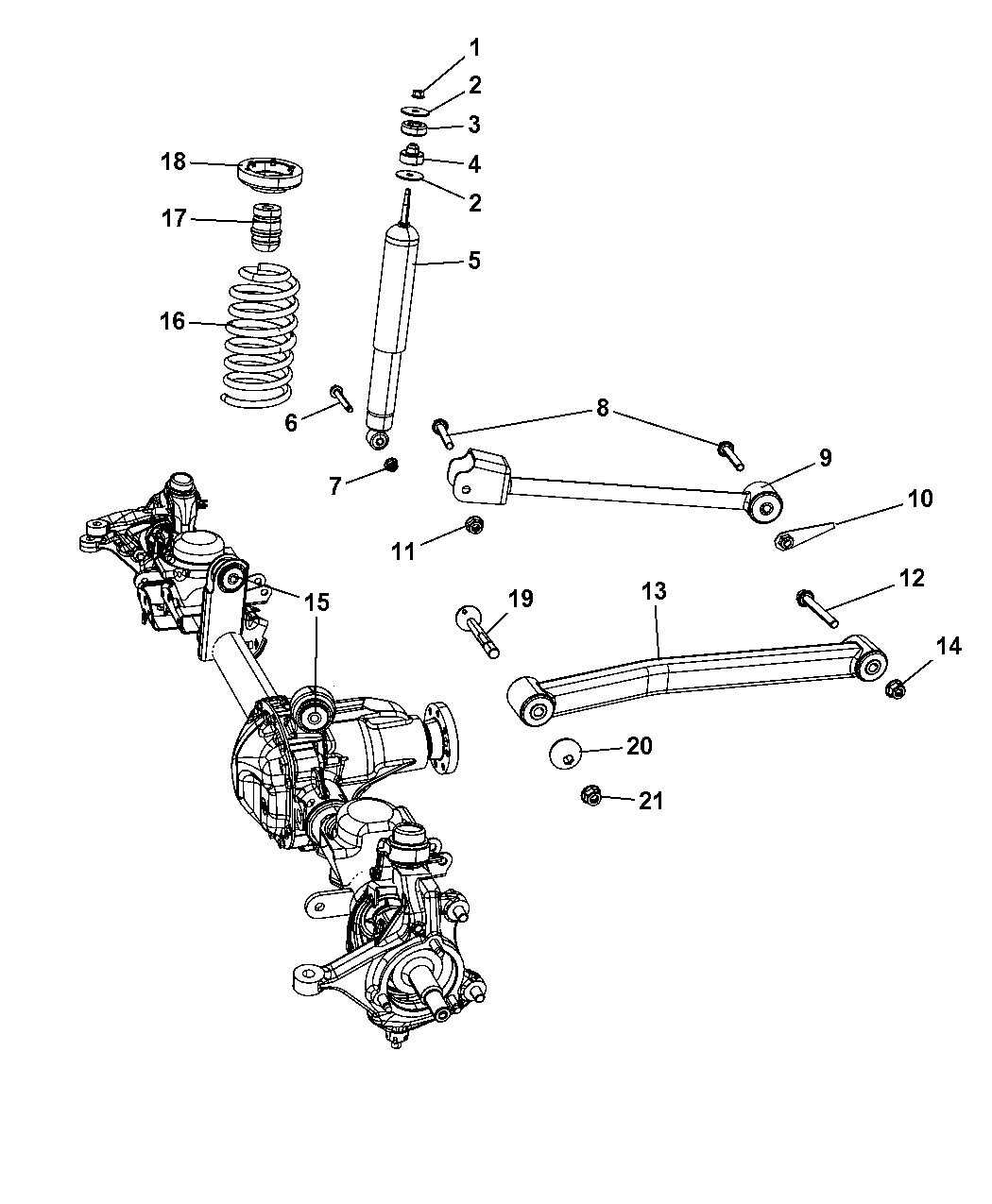 2010 Jeep Wrangler Suspension - Front, Springs, Shocks, Control Arms