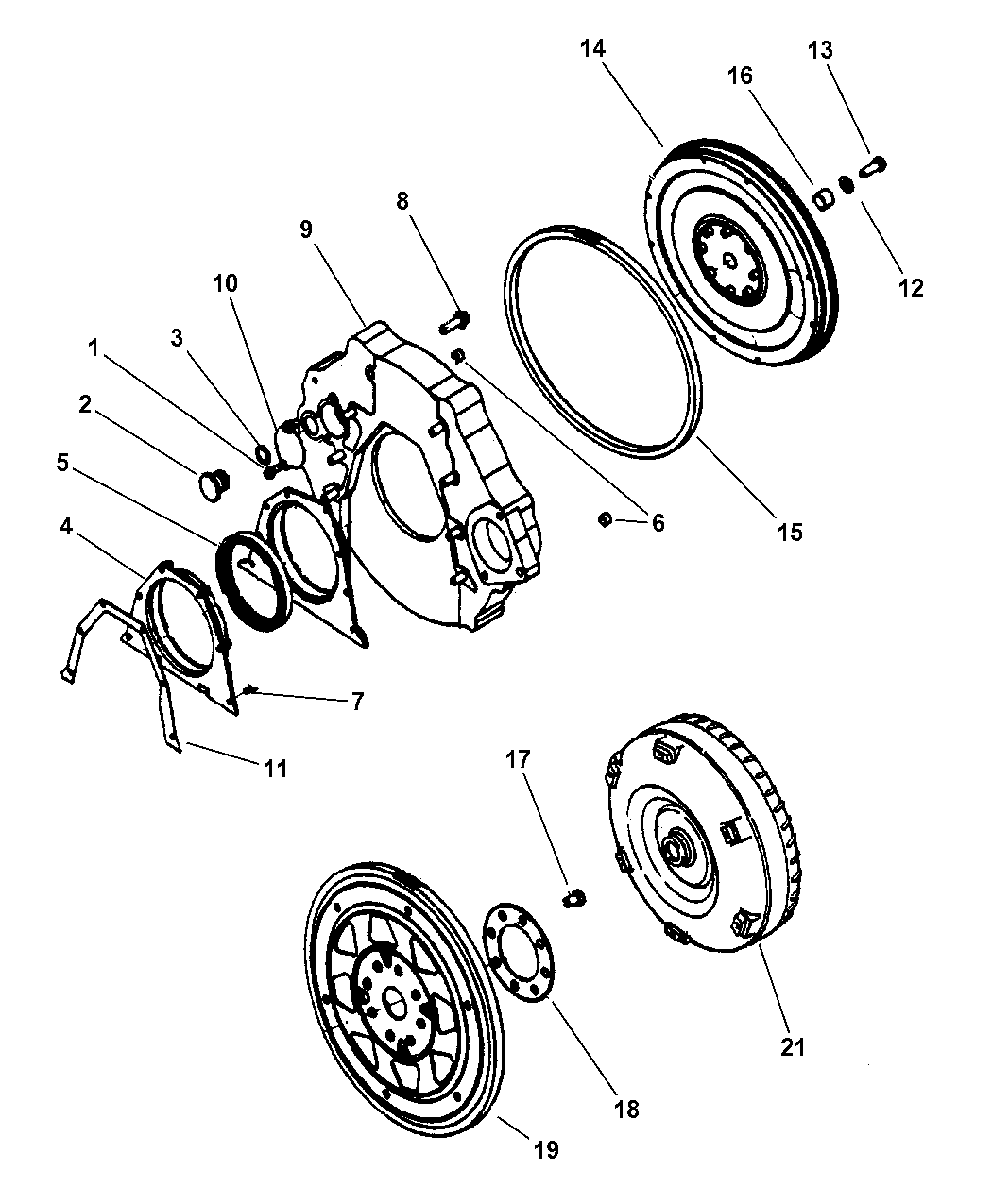 5017182AB - Genuine Mopar COVER-REAR MAIN SEAL