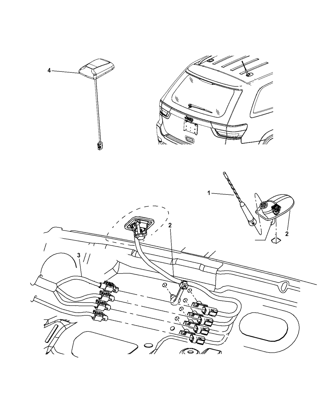 2011 Jeep Grand Cherokee Antenna