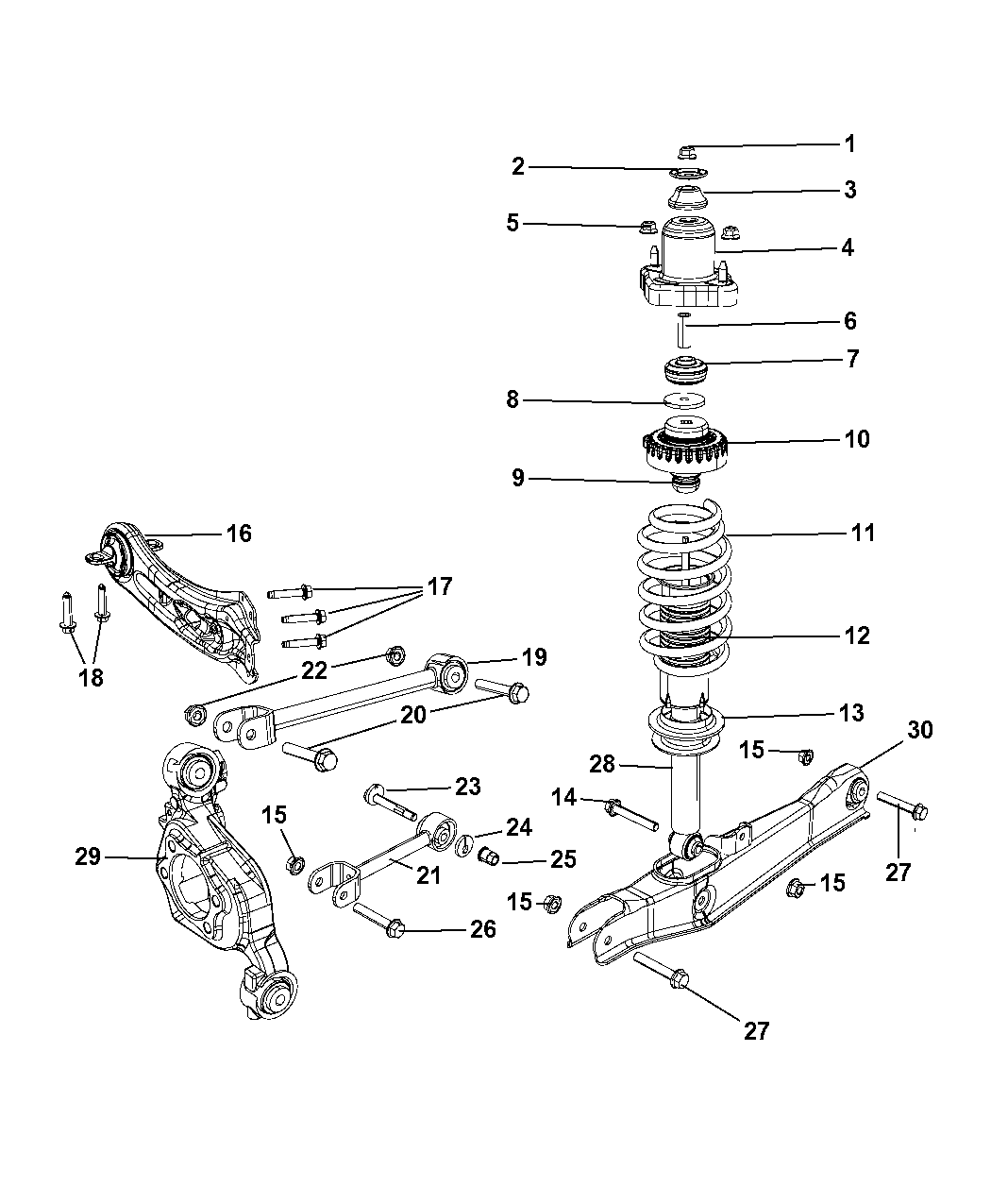 2012 dodge journey rear suspension diagram