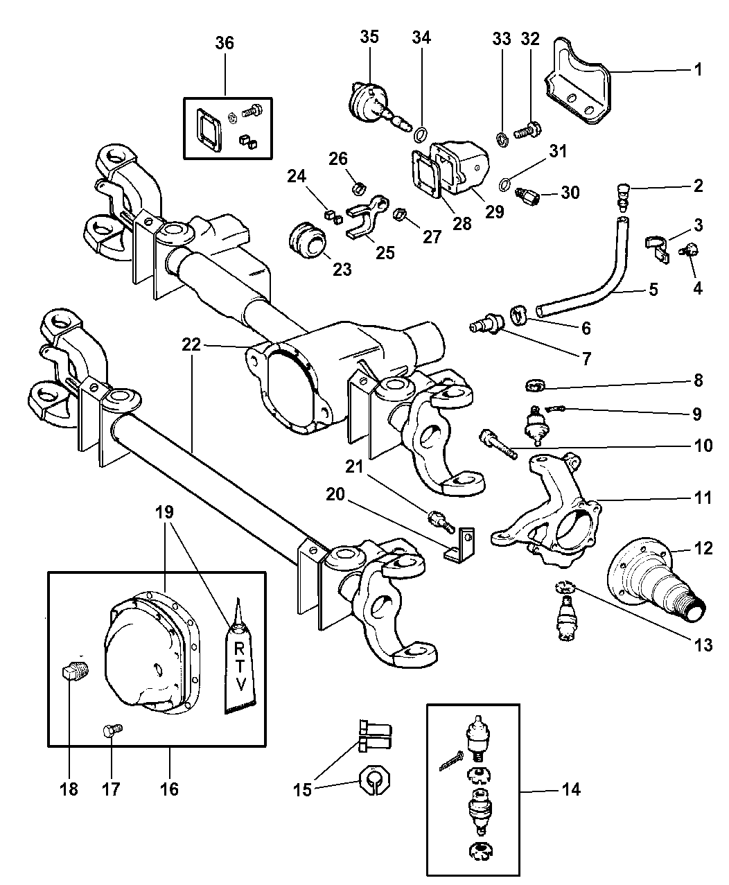 1998 dodge ram 1500 front axle diagram