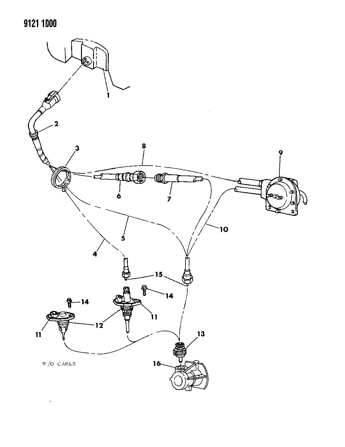 1989 Dodge Daytona Cables And Pinion, Speedometer of Manual Transmission