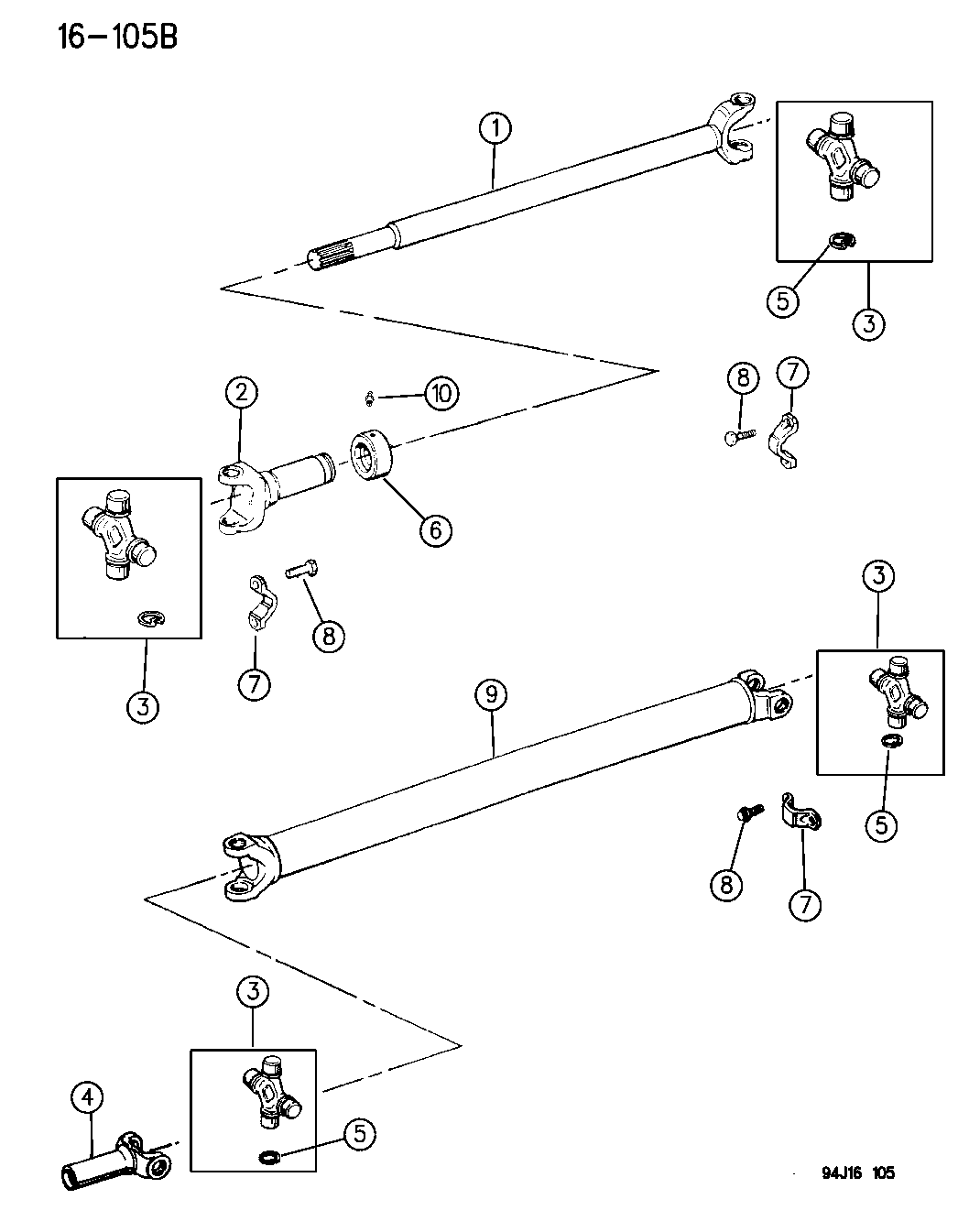 propeller shaft and universal joint