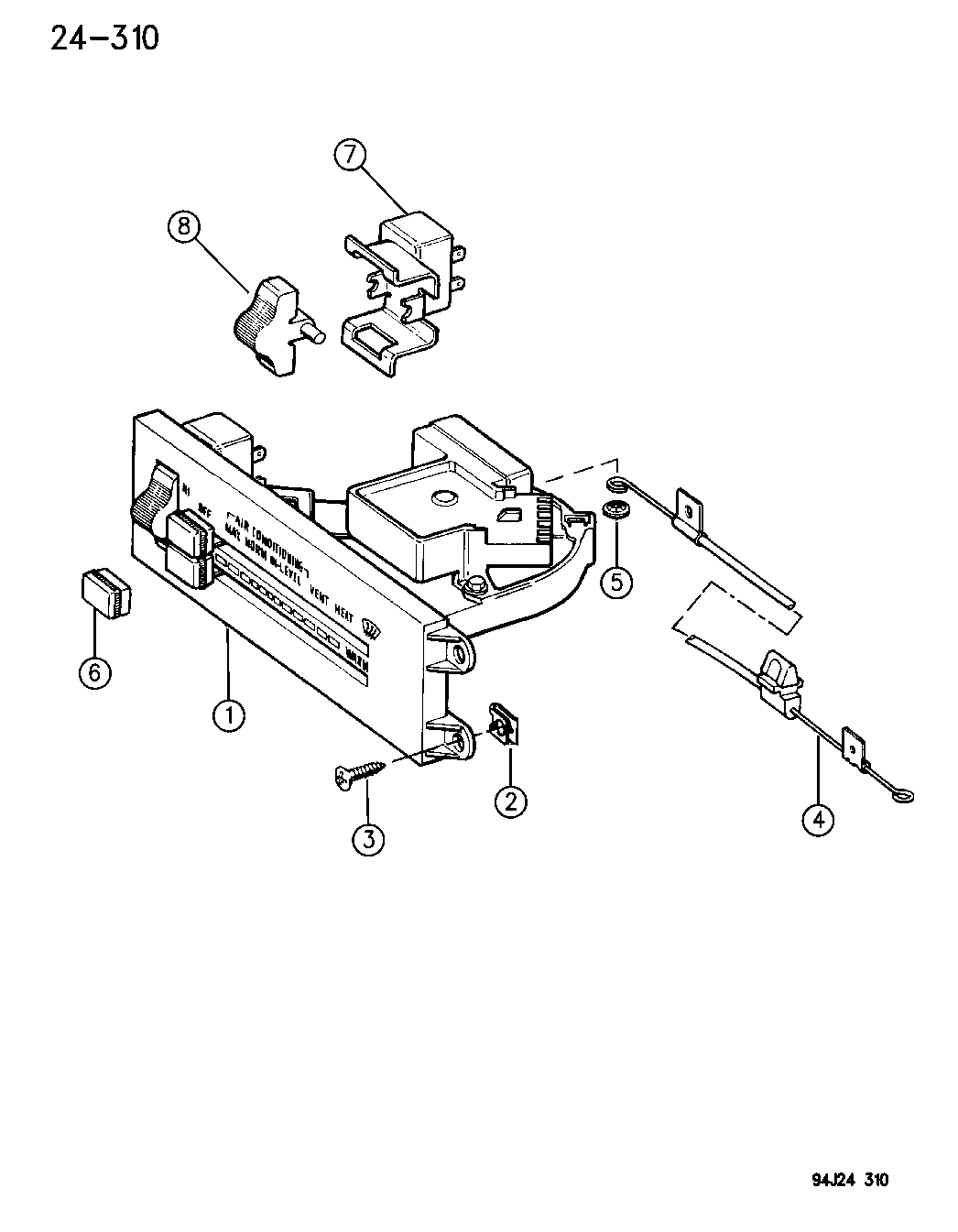 1995 Jeep Cherokee Controls, Heater And Air Conditioning