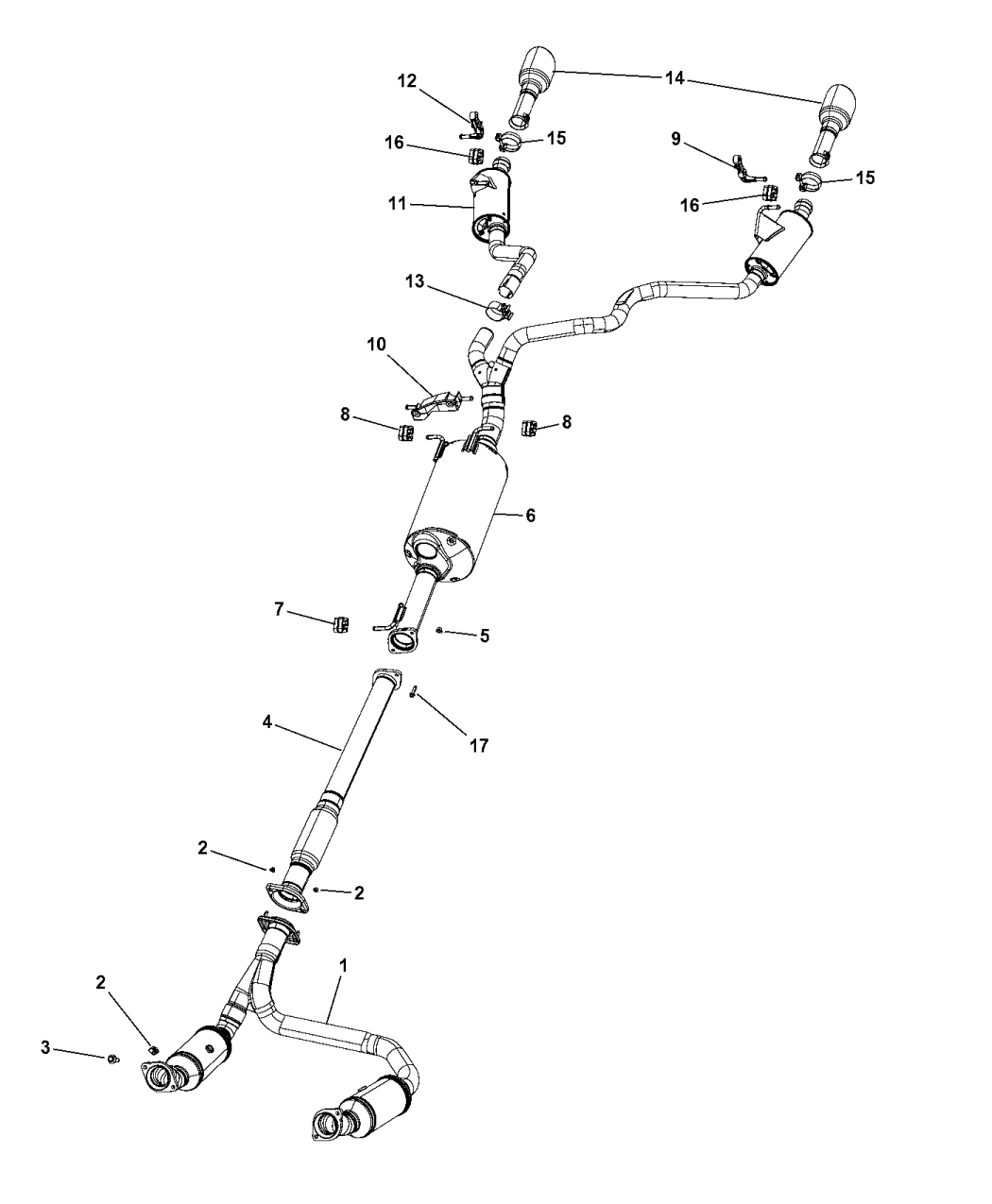 68395841AA - Genuine Mopar BRACKET-EXHAUST