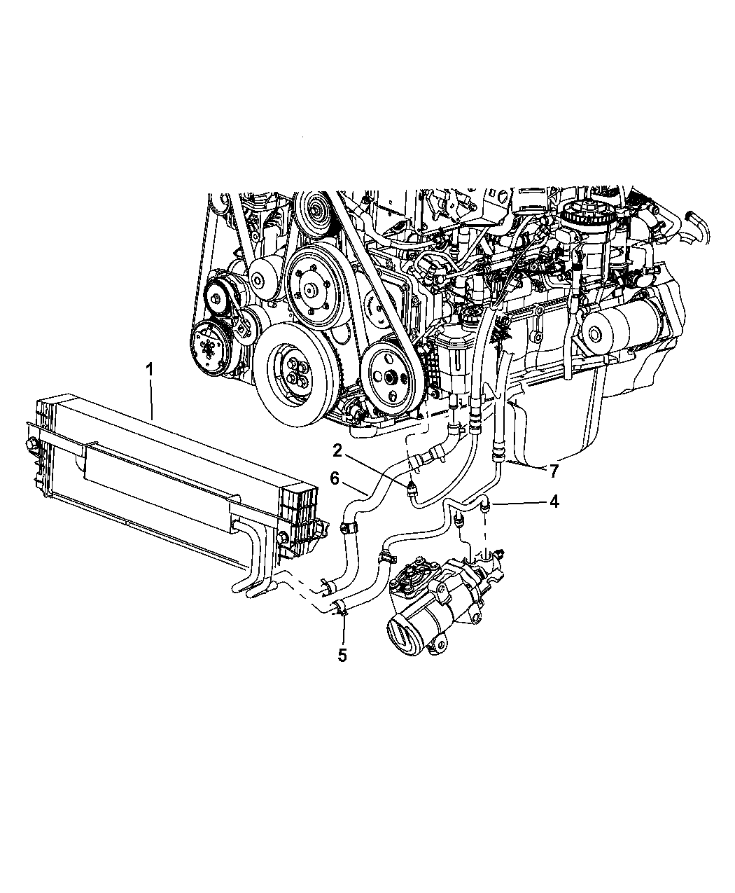 Dodge Ram 2500 Power Steering Hose Diagram