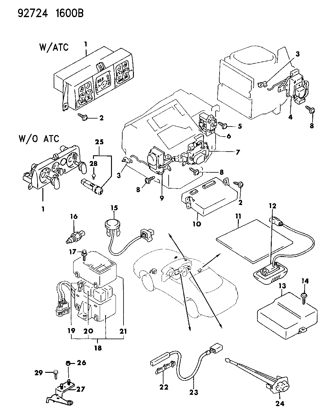 1992 Dodge Stealth Controls, Air Conditioner - Mopar Parts Giant