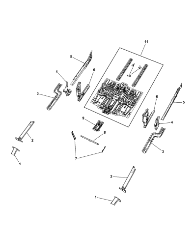 68143955AC - Genuine Mopar BEAM-LOWER LOAD