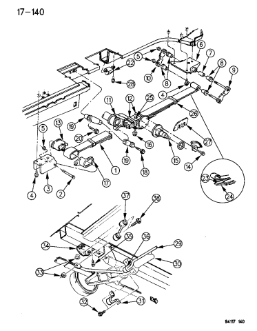 Suspension - Rear - 1994 Dodge Caravan