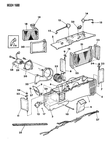 1990 Dodge W250 Air Conditioner & Heater Unit - Mopar Parts Giant