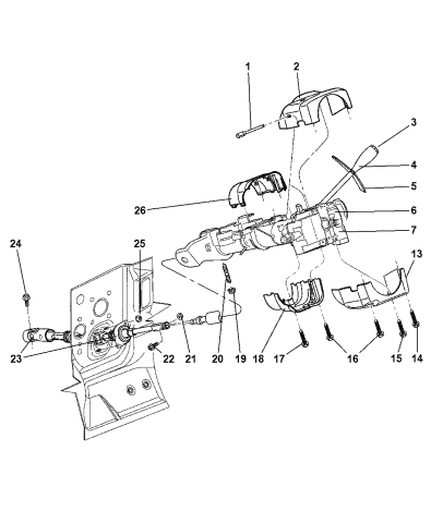 5ce58jx8ab Genuine Mopar Shroud Steering Column