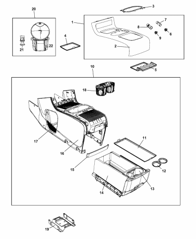 Dodge grand caravan center console