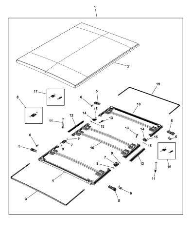 68229445aa Genuine Mopar Latch Tonneau Cover