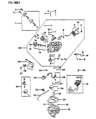 Carburetor Inner Parts - 1987 Dodge Ram 50