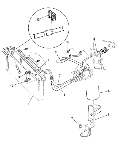 Plumbing - A/C - 1998 Jeep Cherokee