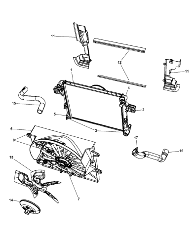 Radiator & Related Parts - 2008 Jeep Commander