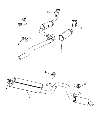 Exhaust System - 2010 Jeep Liberty