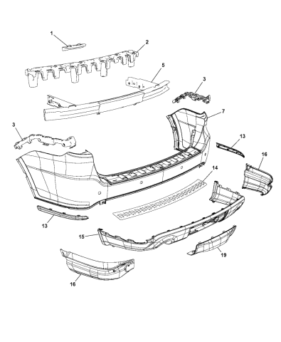 5XS46TZZAA - Genuine Mopar FASCIA-REAR LOWER