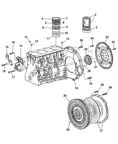 Cylinder Block & Hardware - 2007 Jeep Liberty