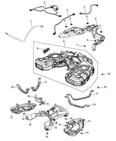 68142649AA - Genuine Mopar Hose-Fuel Vapor