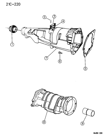 Extension - Automatic Transmission - 1994 Jeep Grand Cherokee