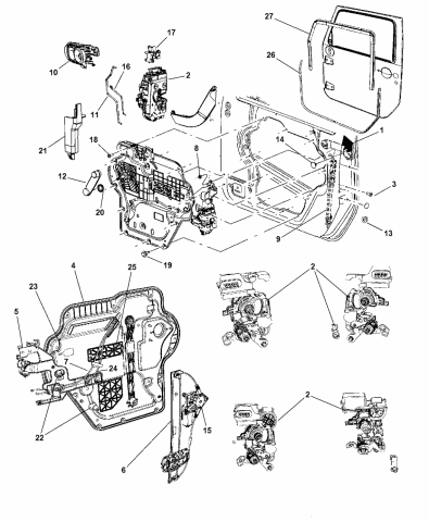 Jeep Wrangler Door Parts Diagram