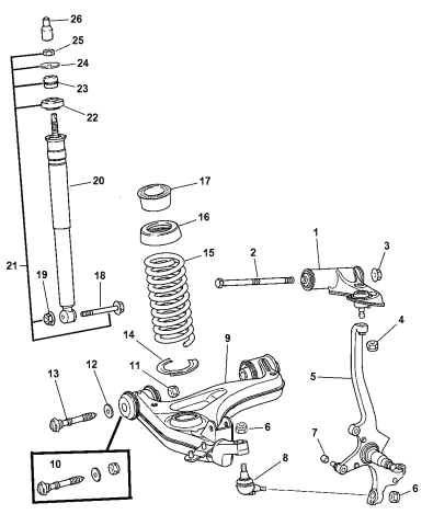 Suspension - Front - 2005 Chrysler Crossfire