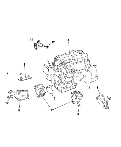 Engine Mounting - 2006 Dodge Sprinter 2500