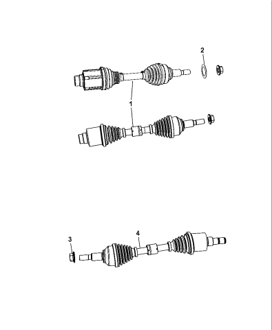 Shafts - Front Axle - 2010 Dodge Journey