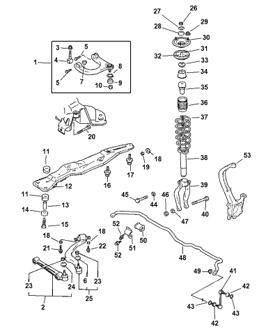 Suspension - Front & Strut Spring - 1998 Dodge Avenger