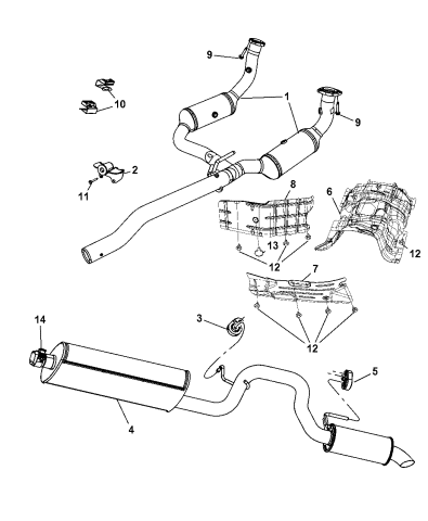 2007 dodge nitro muffler