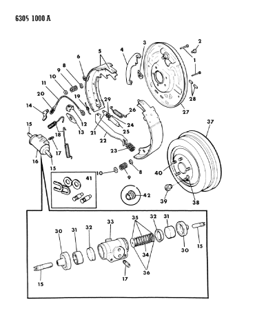 Brakes, Rear - 1986 Dodge D150