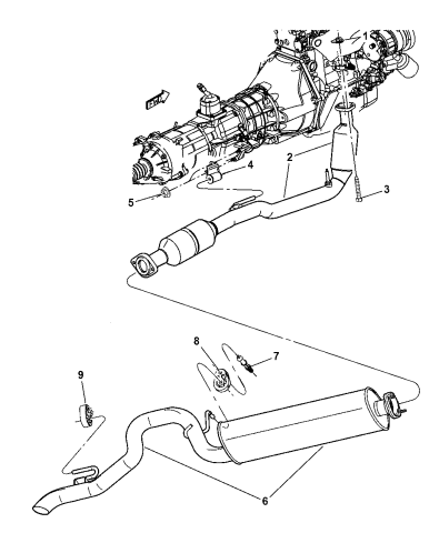 Exhaust System - 2003 Jeep Liberty