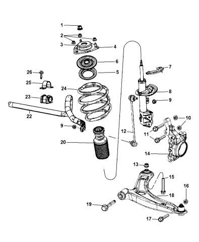 Front Suspension - 2007 Dodge Caliber