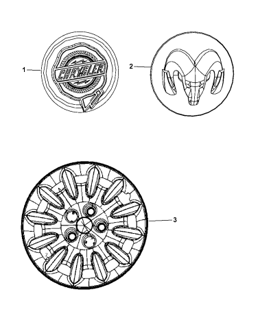 dodge grand caravan wheel center caps