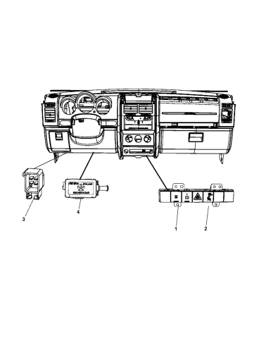 Switches Instrument Panel - 2008 Dodge Nitro