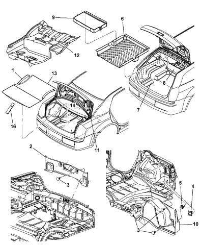 Dodge Magnum Carpet Molded Replacement Kit