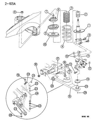 Suspension - Front - 1995 Dodge Neon