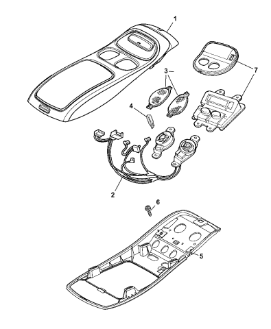 Overhead Console - 2004 Dodge Dakota