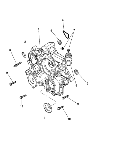 Timing Cover & Related Parts - 2004 Dodge Ram 1500