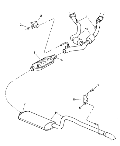 Exhaust System - 2003 Jeep Grand Cherokee