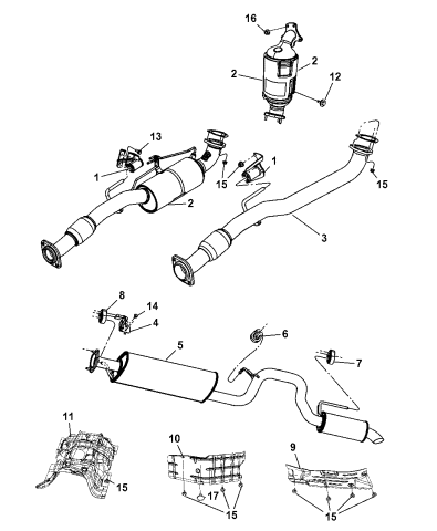 dodge nitro muffler