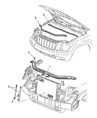 55135398AC - Genuine Jeep Seal-Hood