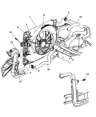 Radiator & Related Parts - 1999 Jeep Grand Cherokee