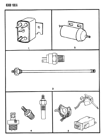 Switches Relays Solenoids Sensors 1989 Dodge Dakota